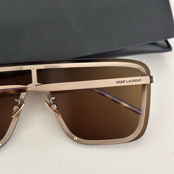 Saint Laurent SL 364 MASK 010 GOLD sunglasses - Picture 5 of 11
